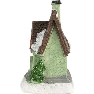 Clayre & Eef 6PR5740 Decoración Casa con LED 5x5x8 cm Poliresina Decoración de Navidad
