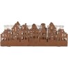 Clayre & Eef 6Y5783 Portacandelitas Casas Marrón 30x9x11 cm Estilo rústico