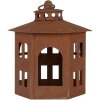 Clayre & Eef 6Y5785 Farol Marrón Ø 19x22 cm Metal Estilo Antiguo Decoración de Jardín