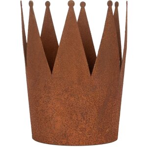 Clayre & Eef 6Y5789 Corona decorativa juego de 3 de metal de aspecto oxidado estilo campestre