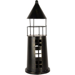 Clayre & Eef 6Y5790 Faro decorativo negro 16x45 cm...