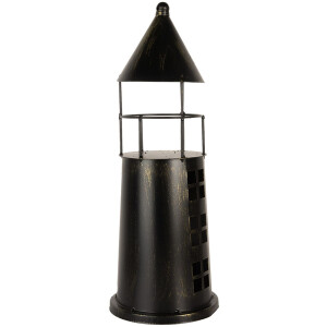 Clayre & Eef 6Y5790 Faro decorativo negro 16x45 cm estilo rústico