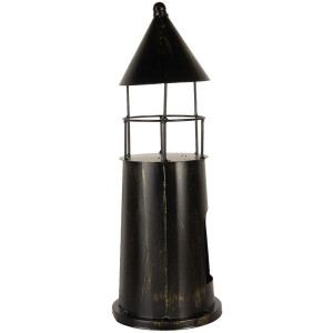 Clayre & Eef 6Y5790 Faro decorativo negro 16x45 cm estilo rústico