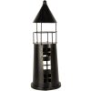 Clayre & Eef 6Y5790 Faro decorativo negro 16x45 cm estilo rústico