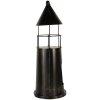 Clayre & Eef 6Y5790 Faro decorativo negro 16x45 cm estilo rústico