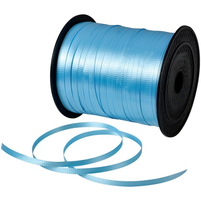 Clayre & Eef Cinta Decorativa Azul 0.5cm x 228m Brillante