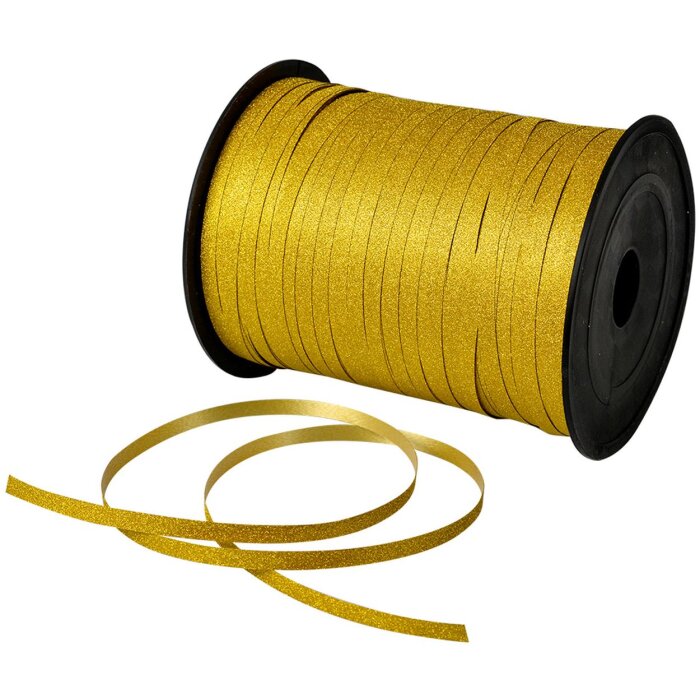 Clayre & Eef Cinta Decorativa Dorada 0,5 cm x 228 m Brillante