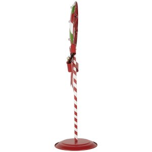 Clayre & Eef 6Y5635 Decoración Piruleta LED 36x29x100 cm Metal Rojo Verde