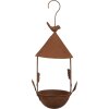 Clayre & Eef 6Y5795 Bañera Colgante para Pájaros Metal Marrón 15x14x42 cm Estilo Antiguo