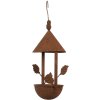 Clayre & Eef 6Y5795 Bañera Colgante para Pájaros Metal Marrón 15x14x42 cm Estilo Antiguo