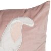 Clayre & Eef funda de cojín conejito rosa blanco 45x45 cm poliéster estilo country