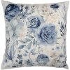 Clayre & Eef KT021.400 Funda de Cojín Blanco Azul 45x45 cm Diseño Floral