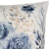 Clayre & Eef KT021.400 Funda de Cojín Blanco Azul 45x45 cm Diseño Floral