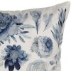 Clayre & Eef KT021.401 Funda de Cojín 45x45 cm Blanco Azul Flores Vintage