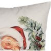 Clayre & Eef KT021.420 Funda de cojín 45x45cm Motivo navideño estilo campestre blanco