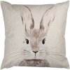 Clayre & Eef KT021.422 Funda de Cojín Conejito Beige 45x45 cm Country Style