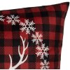 Funda de cojín Clayre & Eef 45x45 cm rojo blanco motivo ciervo estilo country