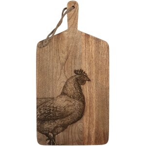 Clayre & Eef 6H2392 Decoración Tabla de Cortar Marrón Natural 25x50x2 cm Estilo Campestre