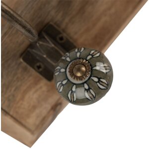 Clayre & Eef 6H2393 Perchero Perchero de pared Madera Hierro Marrón Antiguo 45x11x18 cm