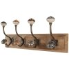 Clayre & Eef 6H2393 Perchero Perchero de pared Madera Hierro Marrón Antiguo 45x11x18 cm