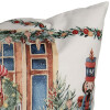 Clayre & Eef KT021.403 Funda de cojín 45x45 cm Blanco Rojo Verde Country Christmas