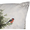 Clayre & Eef KT021.407 Funda de Cojín 45x45 cm Blanco Verde Estilo Campestre Motivo Invierno