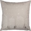 Clayre & Eef KT021.408 Funda de Cojín Beige 45x45 cm Estilo Campestre Motivo Invierno
