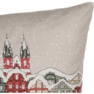 Clayre & Eef KT021.409 Funda de cojín motivo invierno beige 45x45 cm