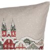 Clayre & Eef KT021.409 Funda de cojín motivo invierno beige 45x45 cm