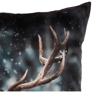 Clayre & Eef KT021.411 Funda de cojín motivo ciervo 45x45 cm estilo campestre