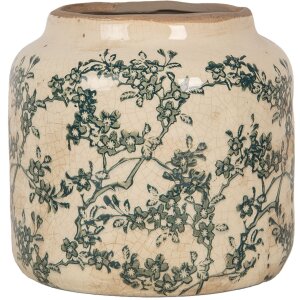 Clayre & Eef Maceta Beige-Verde Ø16x15cm...