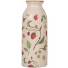 Clayre & Eef 6CE2021 Jarrón Beige Rojo Ø8x20cm Cerámica Estilo Campestre