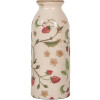 Clayre & Eef 6CE2021 Jarrón Beige Rojo Ø8x20cm Cerámica Estilo Campestre