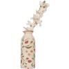 Clayre & Eef 6CE2021 Jarrón Beige Rojo Ø8x20cm Cerámica Estilo Campestre