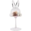 Clayre & Eef 6GL4929 Tarro de cristal con forma de conejito Ø 12x29 cm Decoración transparente