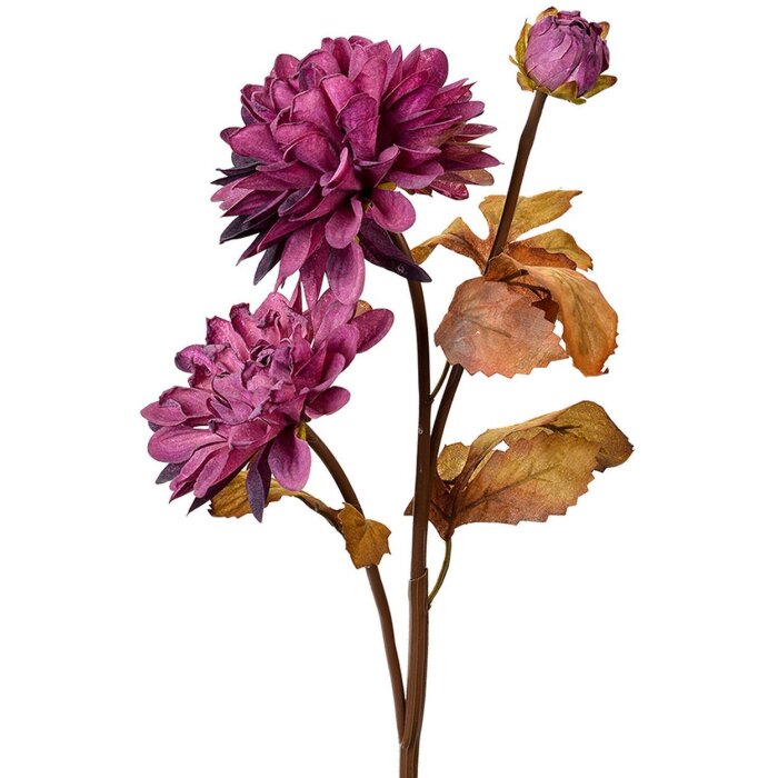 Clayre & Eef 6PL0387PA Flor Artificial Marrón Morado 66 cm Flor Decorativa