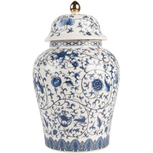 Clayre & Eef 6CE2136 Maceta Decorativa con Tapa...