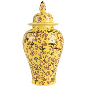 Clayre & Eef 6CE2140 Maceta Decorativa con Tapa Flor...