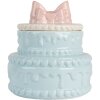 Clayre & Eef 6CE2146 Maceta Decorativa con Tapa Cerámica Azul Rosa Ø 13x15 cm