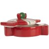 Clayre & Eef 6CE2148 Maceta con Tapa Cerámica Roja 14x10x8 cm Estilo Campestre