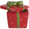 Clayre & Eef 6CE2149 Olla con Tapa Rojo Verde 9x9x11 cm Estilo Campestre