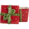 Clayre & Eef 6CE2149 Olla con Tapa Rojo Verde 9x9x11 cm Estilo Campestre