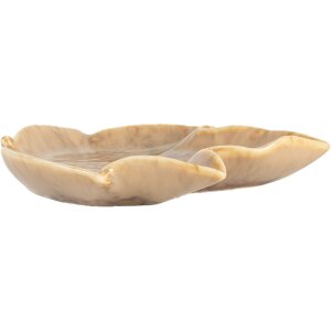 Clayre & Eef 6CE2150 Cuenco Hoja Cerámica Marrón 14x13x2 cm Botánico