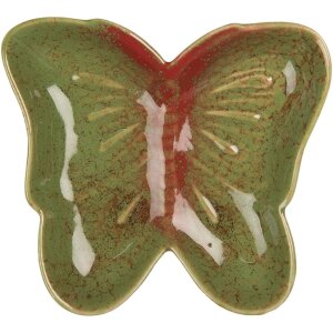 Clayre & Eef 6CE2152 Cuenco Mariposa Verde Rojo...