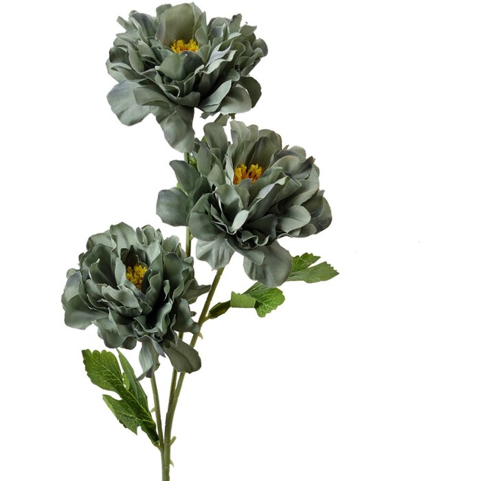 Clayre & Eef rama decorativa flores verde 64cm plástico aspecto natural