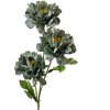 Clayre & Eef rama decorativa flores verde 64cm plástico aspecto natural