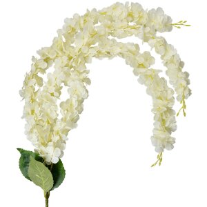 Clayre & Eef 6PL0388Y Guirnalda de flores artificiales Beige Verde 6x6x108 cm