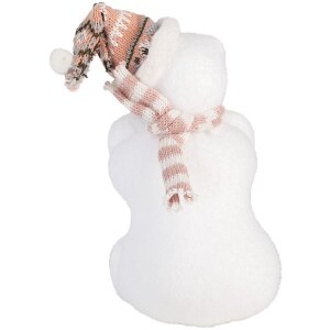 Clayre & Eef 66120 Figa Decorativa Oso Polar Blanco Rosa 11x11x18 cm