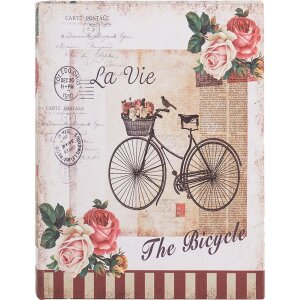 Clayre & Eef 66254 Caja de Almacenaje Set de 3 Estilo Retro Vintage Beige Rosa Madera