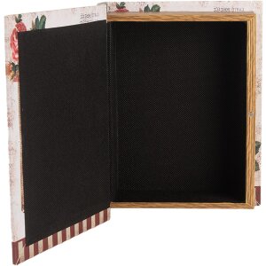 Clayre & Eef 66254 Caja de Almacenaje Set de 3 Estilo Retro Vintage Beige Rosa Madera